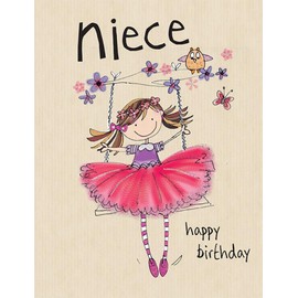 Traditional Birthday Card Niece - 8 x 6 inches - Piccadilly Greetings