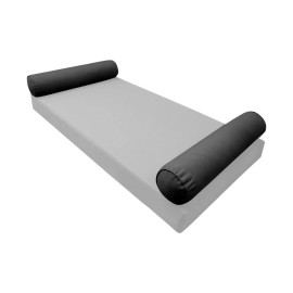 |SLIPCOVER ONLY| S5 Piped Trim Bolster Pillow SlipCover Full Size 52" x 8" AD003