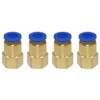 Pneumatic Push-in Fitting with Internal Thread 1/4 Inch to 12