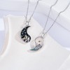 YYmqmq Nature Mountain Necklace 925 Sterling Silver Yin Yang Pendant