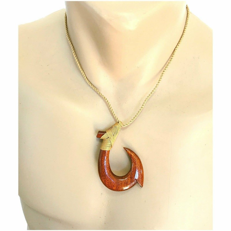 Zero Gravity Hawaii Koa Wood Hand Carved Makao Fish Hook