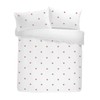 Appletree Garden Duvet Cover Set, 100% Cotton, White with Pink