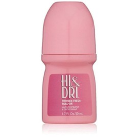 Hi & Dri Anti Perspirant Deodorant Roll On Powder Fresh 1.7 oz (Pack of 6)