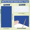 Qualirey 100 Pcs Double Sided Sticky Traps for Flying Plant