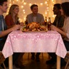 2Pcs Pink Party Plastic Table Cloth,137x274cm Shiny Glitter Pink Tablecloths