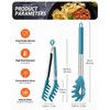 Silicone Spaghetti Spoon & Pasta Tong, Non-Stick Stainless Steel Handle