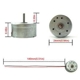 EUDAX 5 Pcs Mini Generator Motors 3V-12V DC Motor Electric Motor for DIY Toys Wind Turbine Hand Cranked Power Generator Model