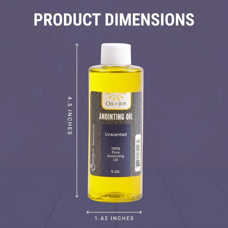 Anointing Oil for Prayers Unscented 4 oz Altar Size by