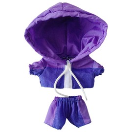 niannyyhouse 7.9 inches (20 cm) Doll Clothes, Cotton Doll Clothes, Top and Shorts, 2 Piece Set, Hip Hop Clothes, Baby Clothes, Stuffed Animals, Purple
