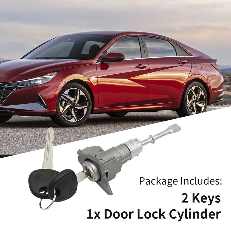 UOIENRT 81970-3XA00 Front Driver Side Door Lock Cylinder with 2