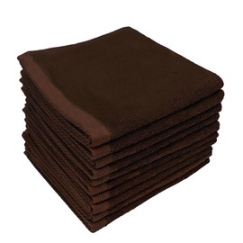 19 inch Hand Towels, Brown, 10 Sheets, 100% Cotton, Absorbent, Medium Thickness, Wash Towels, 100% Cotton, Durable for Various Purposes, Hand Towels, Kitchen Towels, Dish Towels, Towels, Brown 10