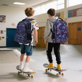 School Rucksack Bag for Teenage Boys Bookbags Kids' Backpack & Lunch Boxes Waterproof Nylon Rucksack Casual Daypack