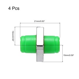 MECCANIXITY Fiber Optic Coupler FC/APC Square Single Mode Simplex Fiber Optical Cable Adapter Fiber Optic Connectors for Network Internet, 4 Pack