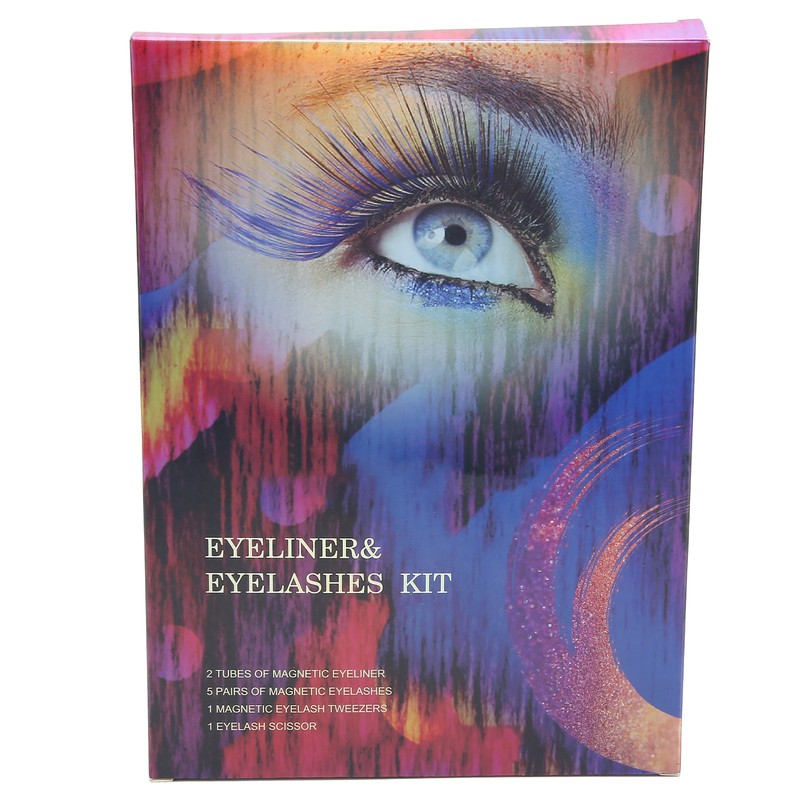 5 Pairs Magnetic Lashes with Eyeliner Kit Glue Free Waterproof
