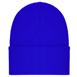 Gloop Winter Hat Fine Knit Beanie Baseball Cap Unisex for Men and Women, Royal blue
