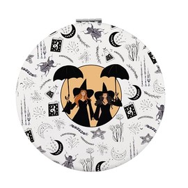 LQRI Magic Witch Inspired Compact Mirror Sisters Apothecary Gift Movie Owens Sisters GiftTV Show Witchy Lover Gift (Beige)