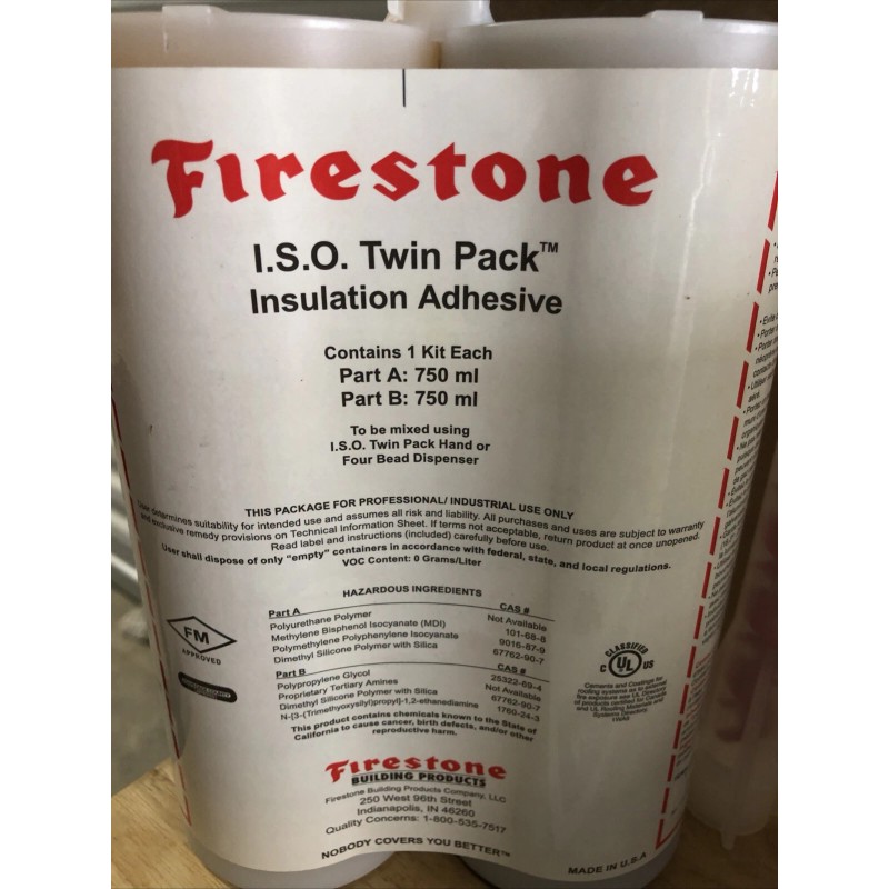 Firestone Case of 4 Firestone I.S.O Twin Pack Insulation Adhesive