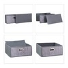 Relaxdays Bamboo Storage Basket, Bathroom & Bedroom Organiser, Square, Low