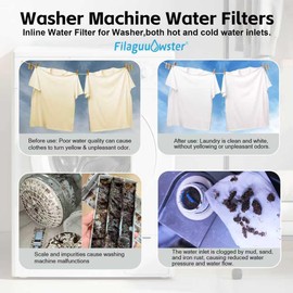 Washer Water Filter, Carbon Shower Filter, Reusable Chlorine Filter FA10