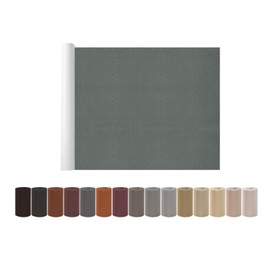 Leather Repair Patch Tape, Dark Grey 17 x 61 Inches Self Adhesive Leather Repair Kit for Furniture, Car Seat,Vinyl Leather Repair Kit for Office Chairs, Bags, Luggage