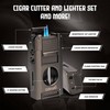 CUBARO Cigar Lighter with V Cutter, Punch, Draw Tool –