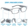 200% Magnifying Glasses with Light,USB Rechargeable LED Lighted Magnifying Eyewear,Hands
