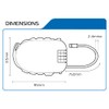 Oxford Products LK100 4-Digit Combination Lock with 75cm Retractable Cable,