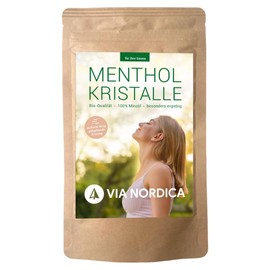Premium Menthol Crystals Made from 100% Pure Mint Oil | For up to 80 Infusions | Organic Quality Crystals for Sauna/Sauna Infusion (100 g) | Sauna Gift | Via Nordica |