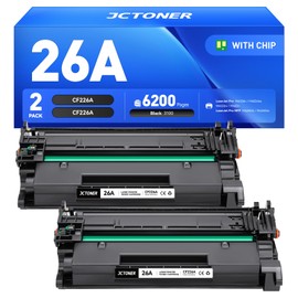 26A Black Toner Cartridge 2-Pack with chip High Yield Replacement for HP 26A CF226A Compatible with HP Laserjet Pro MFP M426fdn M426fdw M402dn M402dne M402dw M402n Printer M426 M402 Series Ink Copy