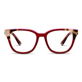 Peepers by PeeperSpecs Women's Cherry/Chai Tortoise Cat Eye Reading Glasses, 1.75