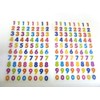 Coloured Numbers Stickers, Kids Labels for Craft, Decoration, Card-Making