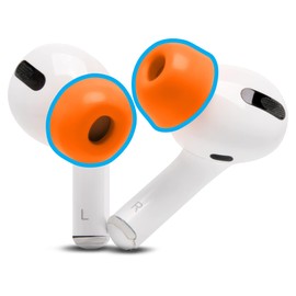 WC TipZ - Upgraded Memory Foam Ear tips for Airpods Pro Made by Wicked Cushions | Improved Comfort, Tighter Seal, Better Foam Rebound Time | Fits Perfectly in Charging Case | Wicked Orange