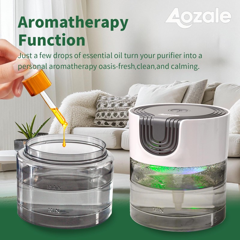 Aozale Water Air Purifier for Home, Quiet Variable Speed Water-Based