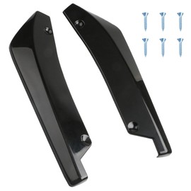 DUSCOKE 2PCS Rear Bumper Lip Splitter Canard Diffuser Spoilers, Car Side Fenders Skirt Spoiler Splitter Front Bumper Lip Protector Body Kit, Universal Anti-Crash Car Exterior Decorations (Black)