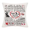 Hardeson 3rd Wedding Anniversary Cushion Covers Gifts for Her Him,