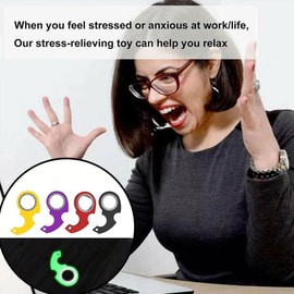 1Pc Keychain Spinner,Keyring Fidget Ring Kits,Portable Keychain Spinner Novelty Keychain Fidget Kit for Finger Exercising,Spinning Keychain Kit Gifts for Adult Men,Fidget Kits,Fidget Spinners