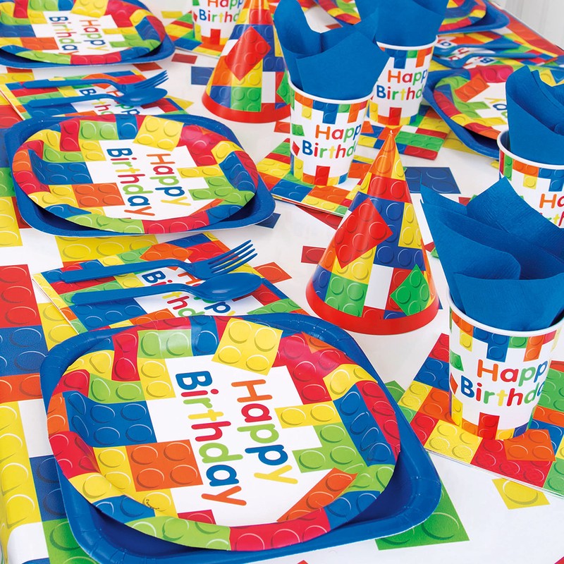 Building Blocks Birthday Party Napkins, 16ct
