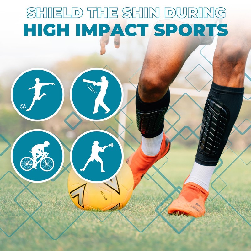 Bodyprox Soccer Shin Guards Sleeves for Men, Women and Youth