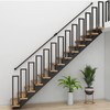 2FT Black Iron Hand Railing, Sturdy Safety Staircase Handrails Wall