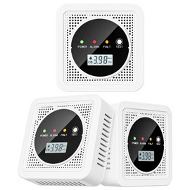 3 Packs, 2-in-1,Smoke Carbon Monoxide Detector,Carbon Monoxide Detector,Smoke Alarm,CO Alarm, 85 db Alarm,Battery Powered CO Alarm with LEDs,LCD Digital Screen,Test Button
