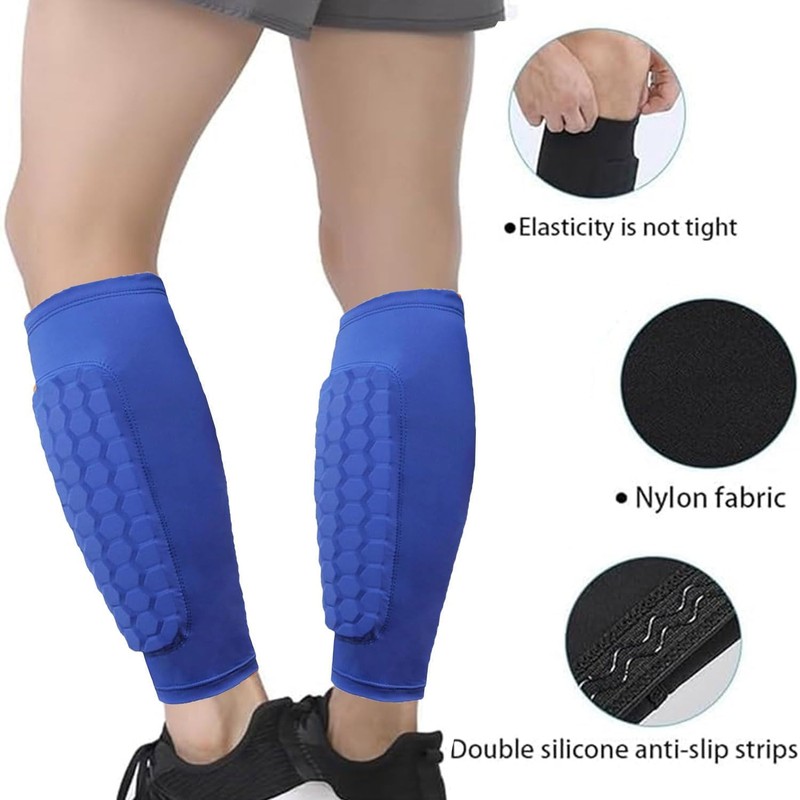 2Pack Soccer Shin Guards Shin Pads,IGUGIG Calf Compression Sleeve with