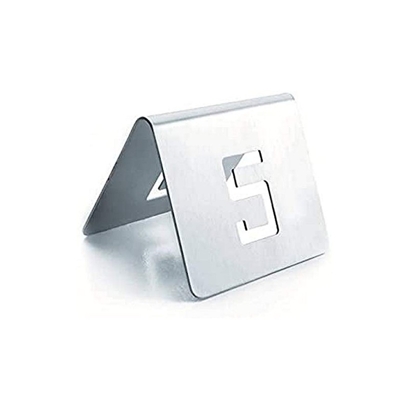 Lacor Tischnummern 6x5 cm 12 Stück, Silber/schwarz, 6x6x7cm