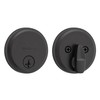 Kwikset Kwikset Hometown Deadbolt Lock, Matte Black, Round Exterior Keyed