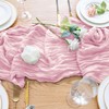 Wokceer Cheesecloth Table Runner 2Pack 10FT Blushing Pink Christmas Boho