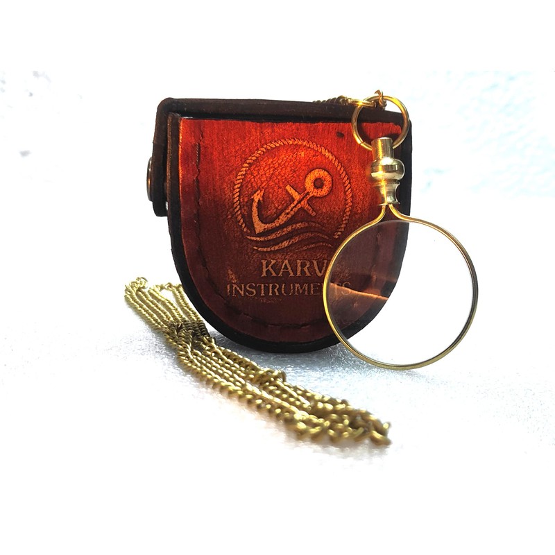 Karv Instruments Magnifying Glass, Optical Magnifier Lens with Necklace Chain