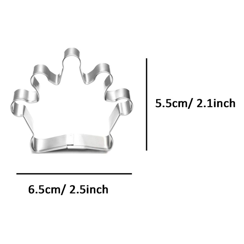 WJSYSHOP King Queen Crown Shape Cookie Cutter