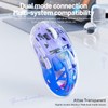 Wireless Gaming Mouse, Transparent RGB Mechanical Dual Mode Bluetooth Mouse,
