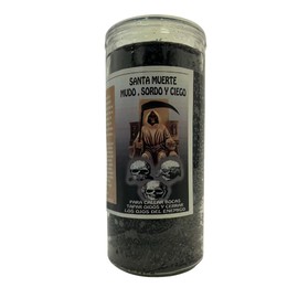 Jumbo Santa Muerte Mudo, Sordo Y Ciego 14 Day Veladora/Jumbo Santa Muerte Mute,Deaf & Blind Candle