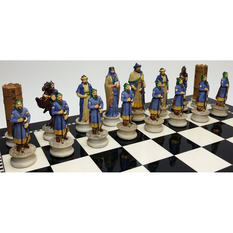 Medieval Times Crusades Chess Men Set Arabians vs Christians Crusade