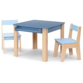 Delta Children - GapKids Table and 2 Chair Set with Paper Roll Holder - Greenguard Gold Certified, Indigo Blue